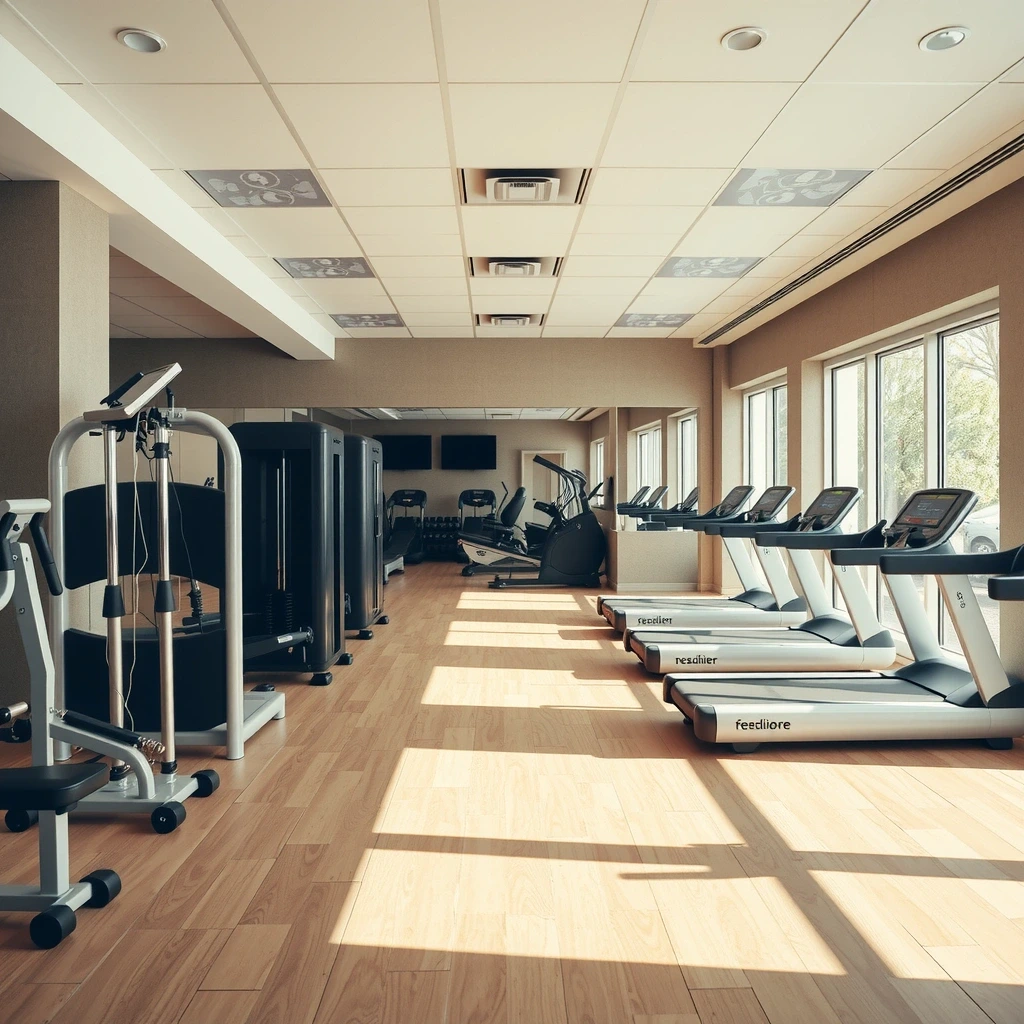 Modern gym interior